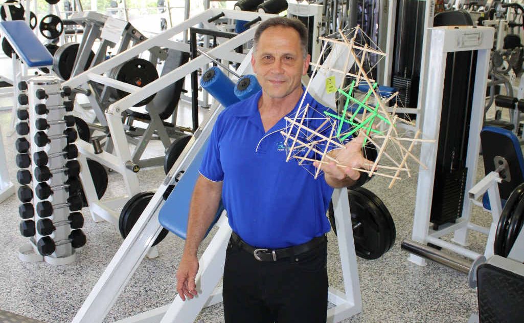 Emerald researcher Ken Ware with his Tensegirty Model, which helped him garner the support of an esteemed American university professor. Emerald researcher Ken Ware with his Tensegirty Model, which helped him garner the support of an esteemed American university professor.